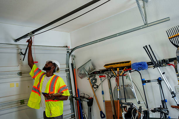 Professional Garage Door Panel Replacement technician working in Bowie, TX